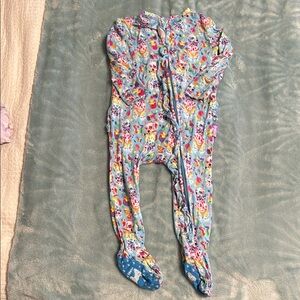 Posh Peanut Lisa Frank Dalmatian Ruffled Onesie